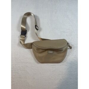 The Foldie Crossbody Fanny Pack Nude Beige Adjustable Belt Unisex Nylon NWT